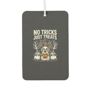 Cute Dog Halloween No Tricks Just Treats_1 Car Air Freshener