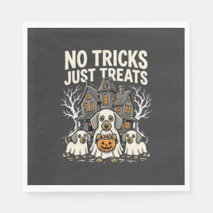Cute Dog Halloween No Tricks Just Treats_1 Napkin
