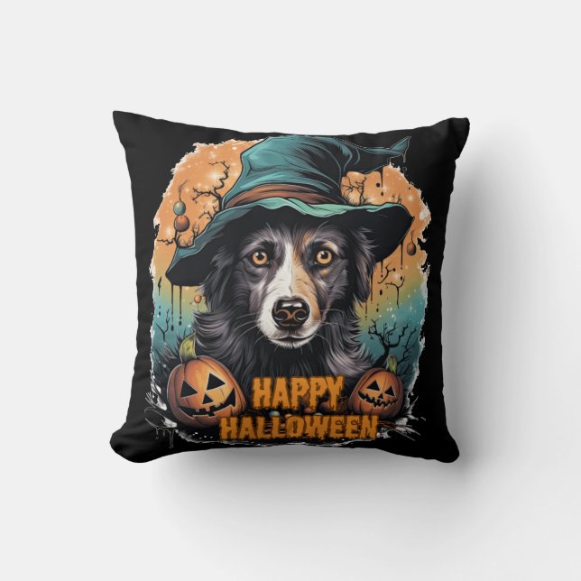 cute dog Halloween party Cushion (Front)