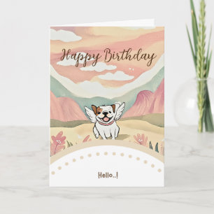 cute dog happy birthday card