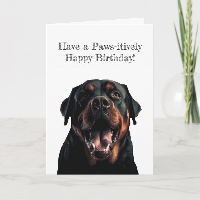 Cute Dog Happy Birthday Greeting Card (Front)