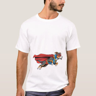 Cute Dog in Hero Costume Tee