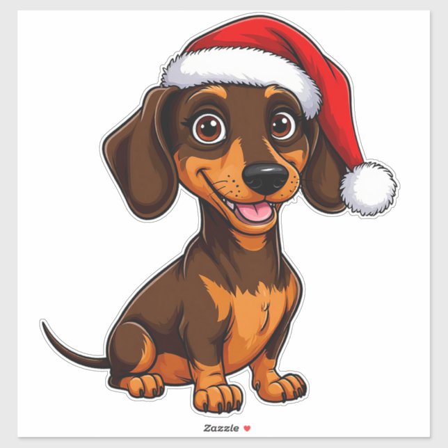 Cute Dog in Santa Hat Spreading Christmas (Sheet)