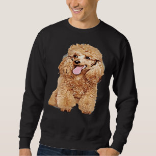 Cute Dog In Wig Funny Blonde Poodle Sweatshirt