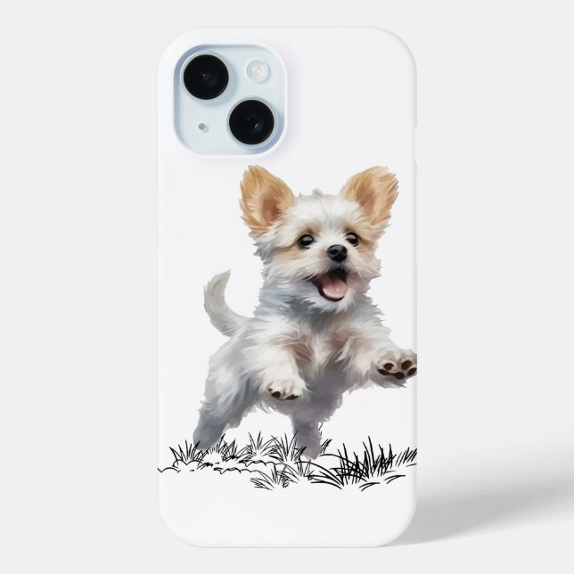 “Cute Dog iPhone 15 Case – Stylish Phone Case for  (Back)