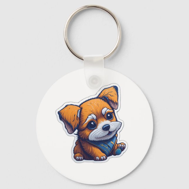 cute dog key ring (Front)