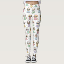 Cute Dog Leggings for Women – Colorful Cartoon