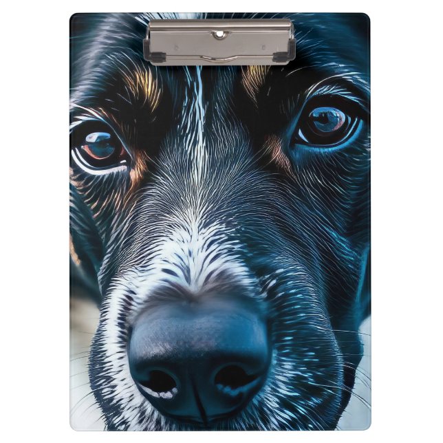 Cute Dog Looking Around Clipboard (Front)
