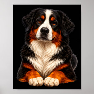 Cute dog lover design bernese mountain dog poster