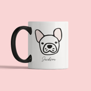 Cute Dog Lover Dog Mom Dog Dad   Frenchie Two-Tone Coffee Mug