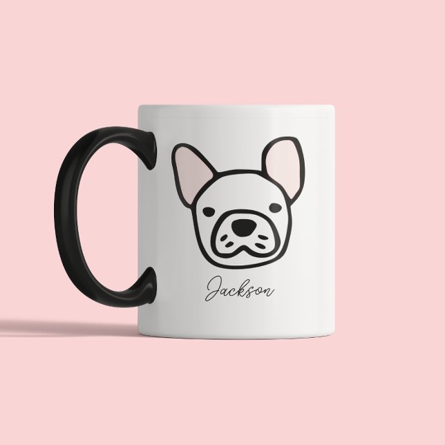 Cute Dog Lover Dog Mom Dog Dad | Frenchie Two-Tone Coffee Mug (Creator Uploaded)