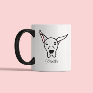 Cute Dog Lover Dog Mom Dog Dad Great Dane Two-Tone Coffee Mug