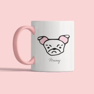 Cute Dog Lover Dog Mom Dog Dad   Pug Two-Tone Coffee Mug