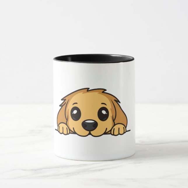 Cute Dog Lover Mug | Customizable Puppy Coffee Cup (Center)