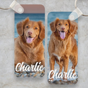 Cute Dog Lover Photo Personalised Pet Keepsake Key Ring