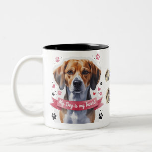 Cute Dog Lover Two-Tone Mug