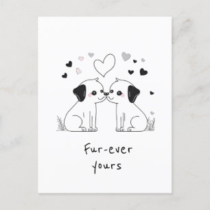 Cute Dog Lovers, Fur-ever Yours Postcard