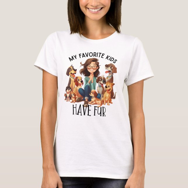 Cute dog lovers word art  T-Shirt (Front)