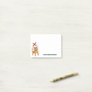 Cute Dog Marionette Puppet Custom Message Post-it Notes