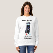 Cute Dog Medical Professional Super Nurse Sweatshirt (Front Full)