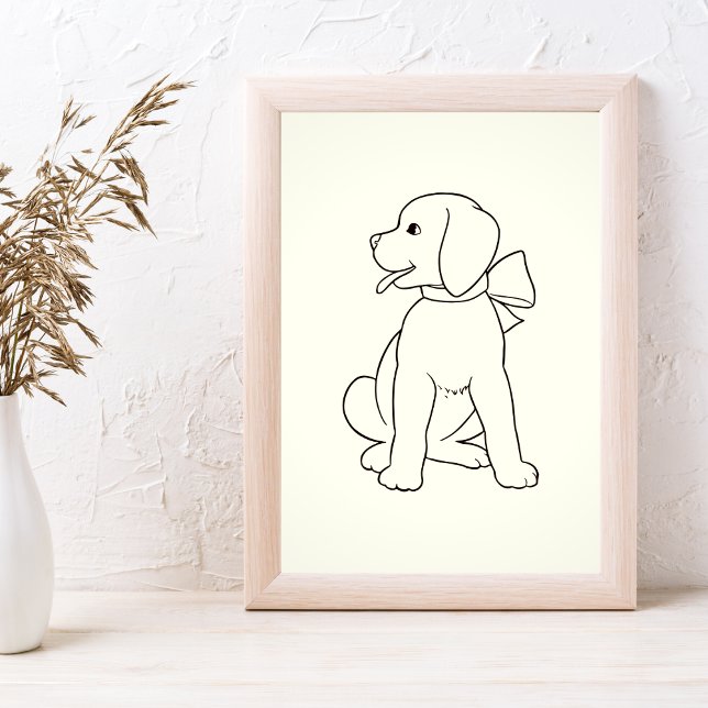 Cute Dog Minimalist Wall Art (Creator Uploaded)