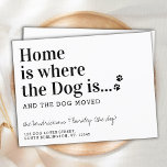 Cute Dog Moving We've Moved New Address Pet Moving Postcard<br><div class="desc">Home us where the dog is, and the dog moved! Let your best friend announce your move with this cute and funny dog moving announcement card. Personalise names with the dog, and your new address. This dog new address announcement card is a must for all dog moms, dog dads, &...</div>