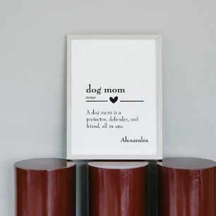 Cute dog mum definition noun custom name poster