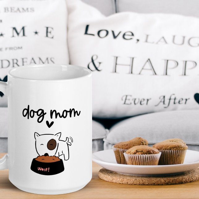 Cute Dog Mum mugs pawprint with name coffee mugs (Creator Uploaded)