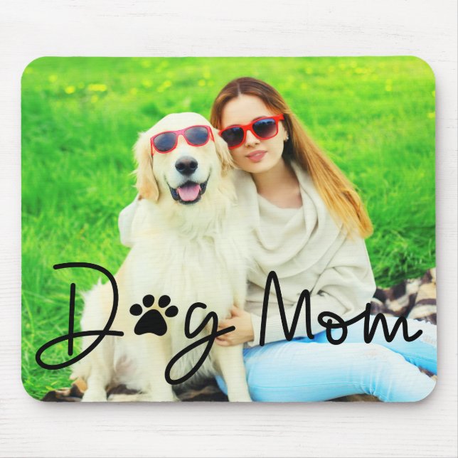 Cute Dog Mum Photo Mouse Pad (Front)