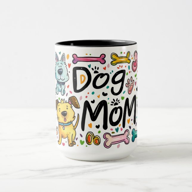 Cute Dog Mum Wrap Mug (Center)