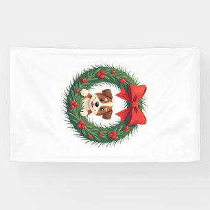 Cute Dog Nose Christmas Wreath Christmas Dog Mum D Banner