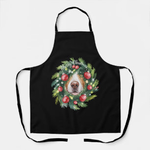 Cute Dog Nose Christmas Wreath Dog Mum Dog Lover  Apron