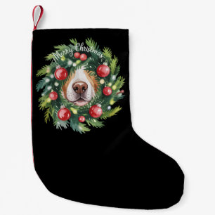 Cute Dog Nose Christmas Wreath Dog Mum Dog Lover Small Christmas Stocking