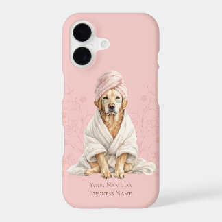 Cute Dog on Pink Personalized iPhone Case