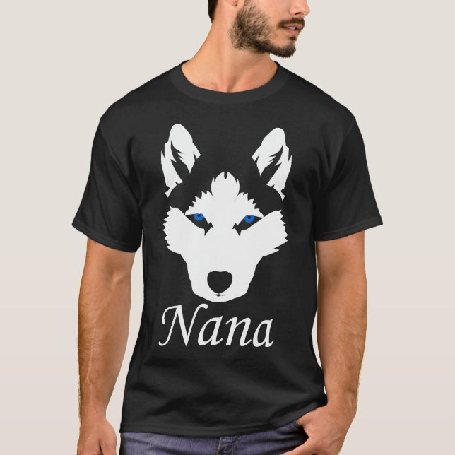 Cute Dog Owner Siberian Husky Nana T-Shirt (Front)