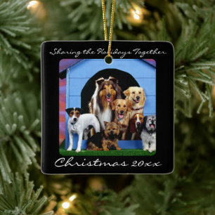 Cute Dog Pack Family Pet Personalised Ornaments