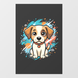 Cute Dog Paint Splash Vector Art_1