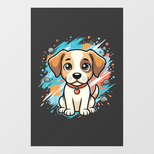 Cute Dog Paint Splash Vector Art_1 (Sheet)