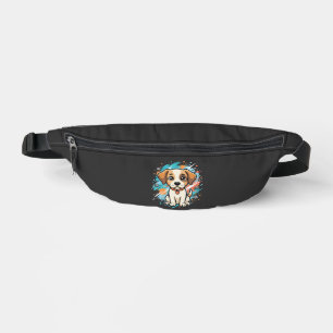 Cute Dog Paint Splash Vector Art_1 Bum Bags