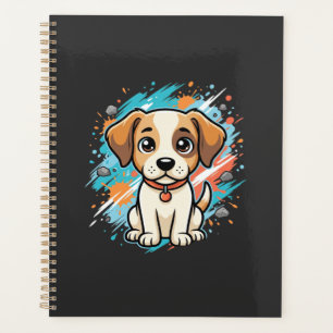 Cute Dog Paint Splash Vector Art_1 Planner