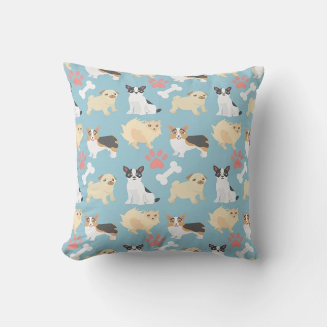 Cute Dog Pattern Cushion (Front)