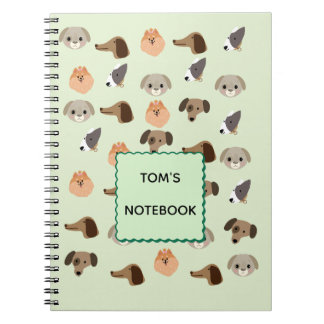 Cute Dog Pattern Custom Spiral Fits All Notebook