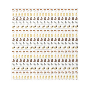 cute dog pattern design for dog lovers- white notepad