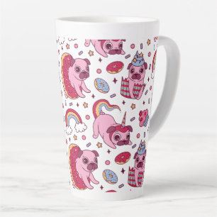 Cute dog pattern for dog lovers latte mug