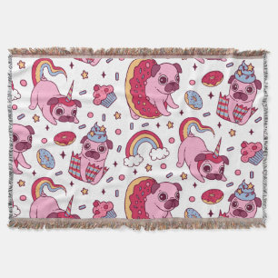 Cute dog pattern for dog lovers throw blanket