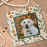 Cute Dog Pattern Photo Pet Inspirivity Jigsaw Puzzle<br><div class="desc">Custom Fun Dog Photo Puzzle – wood, bones, paws Inspirivity artwork created to inspire you while working on this fun pet puzzle. A perfect Photo gift for Valentine’s Day and great for any dog lover. Immerse yourself in the cute pattern and fun photo which you select. Elevate your relaxation time...</div>
