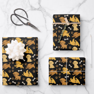 Cute Dog Pattern Wrapping Paper Sheet