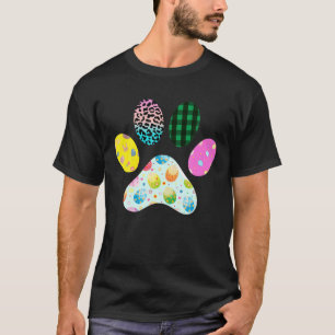 Cute Dog Paw Clovers Easter Egg Funny Westie Easte T-Shirt