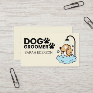 Cute Dog Paw Design, Dog Grooming  Business Card