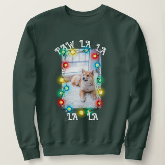 Cute Dog Paw la la Pet Christmas Photo Sweatshirt
